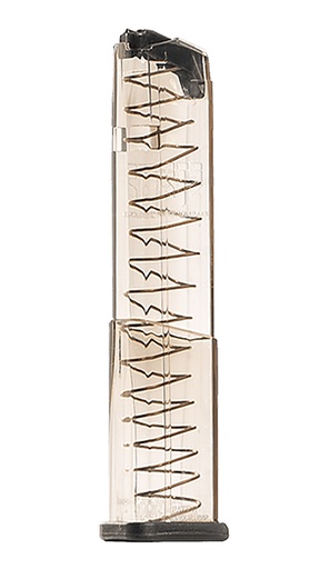 [854094005904] ETS Group GLK43X19 Pistol Mags  19rd Extended 9mm Luger Compatible w/ Glock 43X/48 Clear Polymer