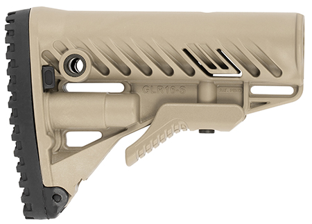 [7290105945815] FAB Defense FXGLR16T GLR-16  Buttstock for AR-15/ M16 Flat Dark Earth Polymer