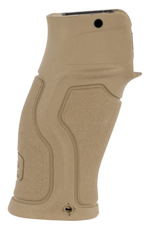 [7290111586217] FAB Defense FXGRADUSFBVT Gradus Ergonomic Beavertail Pistol Grip for AR-15/ AR-10/ M16/ M4 Rubberized Flat Dark Earth Overmold Polymer Core
