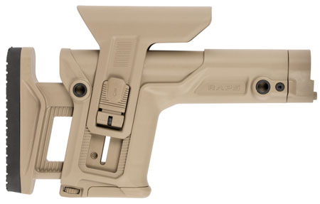 [7290111586149] FAB Defense FXRAPST RAPS Rapid Adjustment Precision Stock Integrated Cheek-Rest  &  Adjustable LOP Ambidextrous 1Latch System Flat Dark Earth Polymer