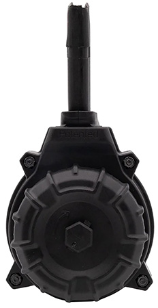 [708279014482] ProMag DRMA14 Standard  50rd Drum 9mm Luger Compatible w/ Glock 43 Black DuPont Zytel Polymer