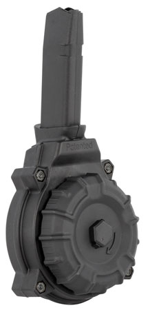 [708279014550] ProMag DRMA20 Standard  50rd Drum 9mm Luger Compatible w/Glock 43X/48 Black DuPont Zytel Polymer