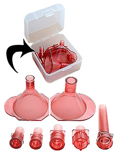 [026057361277] MTM Case-Gard AF7 Universal Powder Funnel Kit  Red Multi-Caliber Plastic