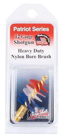 [709779200245] Pro-Shot PS12 Patriot Series Bore Brush 12 Gauge Shotgun #5/16-27 Thread Nylon Bristles Brass Core