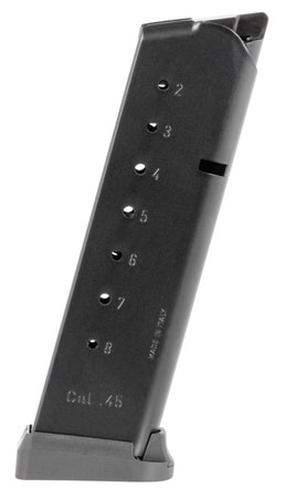 [765595103993] Mec-Gar MGCG4508MATCH Standard  8rd Detachable w/Match Grade Floor Plate 45 ACP Fits 1911 Government Blued w/Anti-Friction Coating Carbon Steel