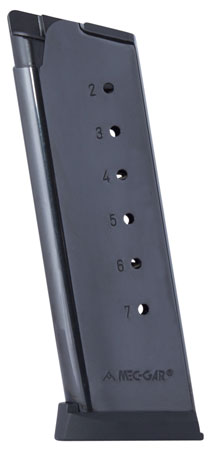 [765595103825] Mec-Gar MGCO4507BPF Standard  Blued Detachable 7rd 45 ACP for 1911 Officer