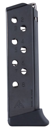 [765595111301] Mec-Gar MGWPP32FRB Standard  8rd Detachable w/Finger Rest 32 ACP Fits Walther PP Blued Carbon Steel