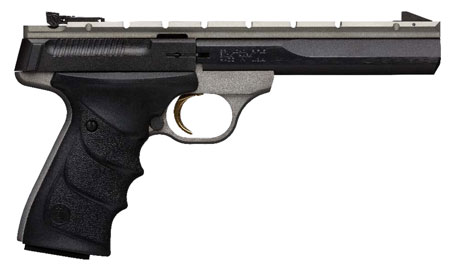 [023614742708] Browning 051564490 Buck Mark Contour 22 LR 10+1 5.50" Contoured Barrel, Matte Black Optic Ready/Serrated Steel Slide, Gray Anodized Aluminum Frame, Black Ultragrip RX Grips