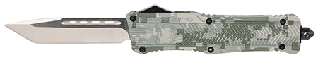 [099654025194] CobraTec Knives LADCCTK1LTNS CTK-1  Large 3.75" OTF Tanto Plain D2 Steel Blade/Army DigiCamo Aluminum Handle Features Glass Breaker Includes Pocket Clip