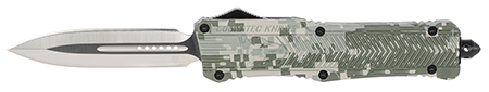 [099654025217] CobraTec Knives LADCCTK1DAGNS CTK-1  Large 3.75" OTF Dagger Plain D2 Steel Blade/Army DigiCamo Aluminum Handle Features Glass Breaker Includes Pocket Clip
