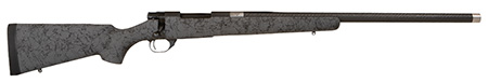 [682146118360] Howa HSCF65CGRY M1500 HS Precision 6.5 Creedmoor 5+1 24" Black Carbon Fiber Steel Barrel, Black Steel Receiver, Gray w/Black Webbing HS Precision Synthetic Stock