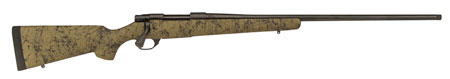 [682146399318] Howa HHS45533 M1500 HS Precision 6.5 PRC 3+1 24" Threaded Barrel, Black Steel Receiver, Green w/Black Webbing HS Precision Synthetic Stock