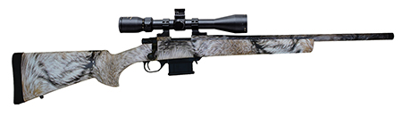 [682146397512] Howa HMA70622FY M1500 Mini Action Full Size 6.5 Grendel 5+1 20" Yote Camo Dip Threaded Barrel, Steel Receiver Drilled  &  Tapped, Fixed HTI Yote Synthetic Stock, Nikko Stirling GamePro 4-12x40mm