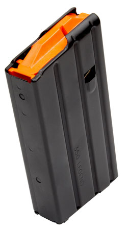 [766897412271] DuraMag 2035041178CPD SS  20rd 350 Legend for AR-15 Black w/ Orange Follower Detachable