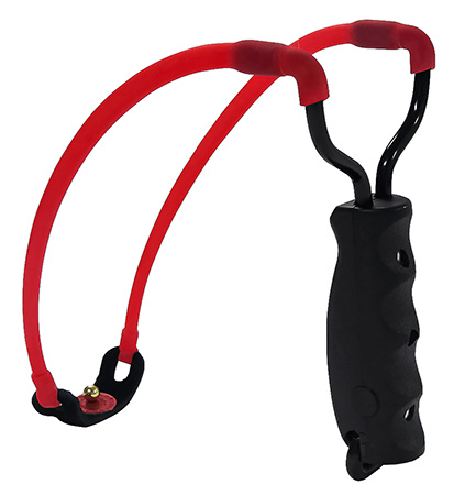 [026785030308] Marksman 3030 Marksman 3030 Traditional Slingshot Red Hyper-Velocity Band Black Molded Handle