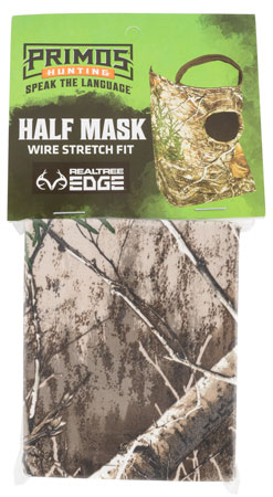 [010135066673] Primos PS6667 Stretch Fit  Realtree Edge Neoprene 1/2 Face Mask OSFA