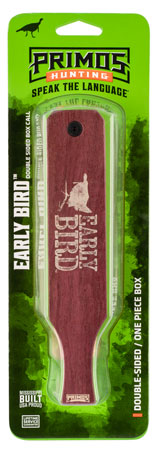 [010135029616] Primos PS2961 Early Bird  Box Call Turkey Hen Sounds Attracts Turkeys Natural Walnut/Purple Heart
