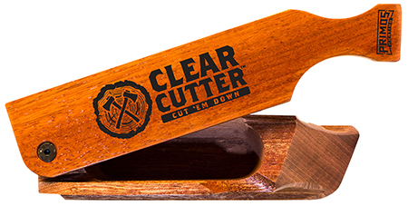[010135092443] Primos PS244 Clear Cutter  Box Call Turkey Hen Sounds Attracts Turkeys Brown Mahogany/Walnut