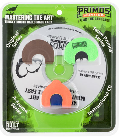 [010135012434] Primos PS1243 Mastering the Art Call Pack Diaphragm Call Attracts Turkeys Multi Color Blister Pack