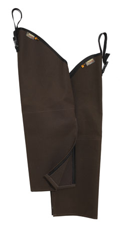 [789816102145] Boyt Harness 9001BRHR Rattlers Chaps 1000D Nylon Brown Husky 30" Chaps Adjustable Straps