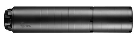 [810128160155] Dead Air WOLFMAN Wolfman Modular 9mm Luger 1.61" Black Cerakote 17-4 Stainless Steel 1/2"-28 tpi