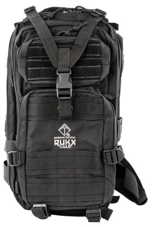 [813393017797] Rukx Gear ATICT1DB Tactical 1 Day Black 600D Polyester