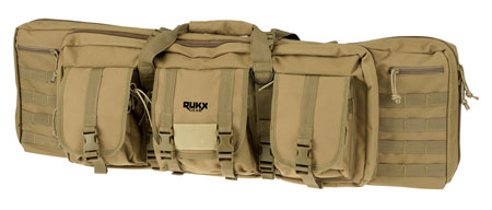 [813393017827] Rukx Gear ATICT36DGT Tactical Double Gun 36" Water Resistant Tan 600D Polyester w/ Non-Rust Zippers Holds up to 2 Rifles