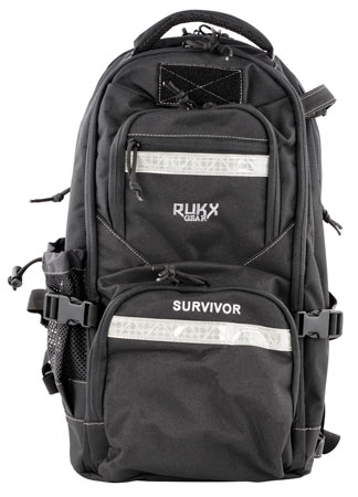 [819644024514] Rukx Gear ATICTSURB Survivor Backpack Black 600D Polyester