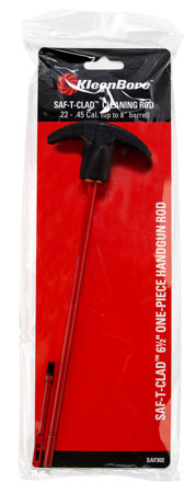 [026249002476] KleenBore SAF302 SAF-T-CLAD Cleaning Rod .22 - .45 Cal Handgun 6.5" w/Swivel Handle