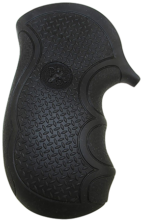 [034337024828] Pachmayr 02482 Diamond Pro Grip Diamond Checkering Black Rubber with Finger Grooves for Ruger LCR