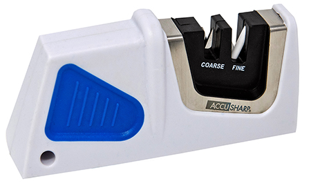 [015896000805] AccuSharp 080C Pull-Through Sharpener Fine Diamond Tungsten Carbine Sharpener Plastic Handle Blue/White