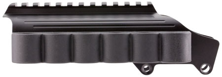 [751103010358] TacStar 1081035 Sidesaddle Rail Mount  Remington 870/1100/1187 12 Gauge 6rds Black Polymer w/Aluminum Mounting Plate