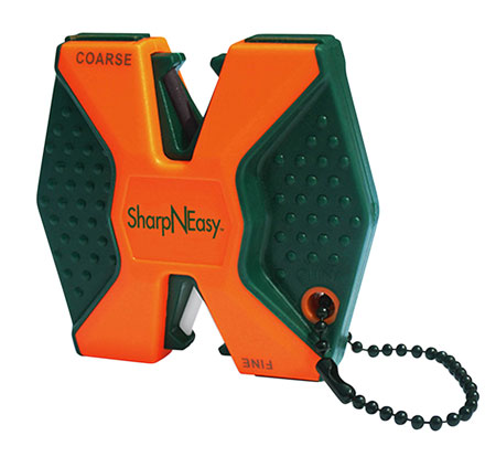 [015896003363] AccuSharp 336C SharpNEasy 2-Step Sharpener Fine/Coarse Ceramic Sharpener Plastic Handle Black/Orange