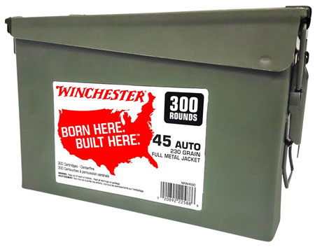 [020892225886] Winchester Ammo WW45C USA Ammo Can 45ACP 230gr Full Metal Jacket 300 Per Box/2 Case