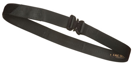 [843119031820] Tacshield T303LGBK Tactical Gun Belt Black Webbing 38"-42" 1.75" Wide Buckle Closure