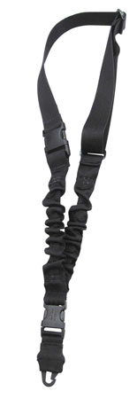 [843119032315] Tacshield T6010BK Shock Sling Black Webbing Single-Point Rifle/Shotgun