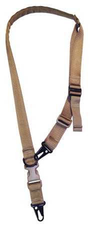 [843119031103] Tacshield T6030CY Warrior 2-in-1 Sling Coyote Tan Webbing Padded Fast Adjust Rifle/Shotgun