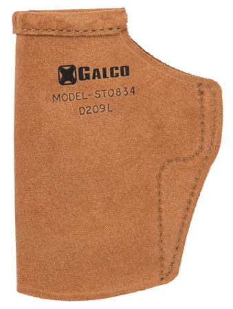 [601299017313] Galco STO834 Stow-N-Go  IWB Natural Leather Compatible w/ Glock 48/48 MOS/S&W M & P Shield EZ Belt Clip Mount Right Hand