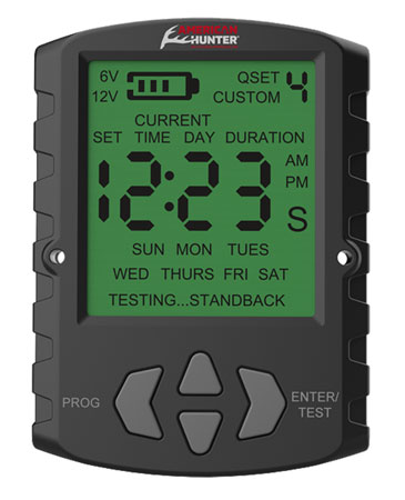 [888151026137] American Hunter AHUTM Universal Digital Timer  6/12 Volt, 1-30 Seconds Feed Rate, 2 Quick/16 Custom Settings