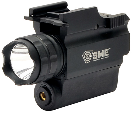 [888151019047] SME SMEWLLP Compact Tactical Handgun LED Light/Laser Combo  Black 250 Lumens White Cree LED Red Laser