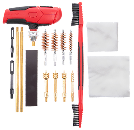 [888151026298] Birchwood Casey HNDGCLNK Handgun Cleaning Kit 16 Pieces Black/Red