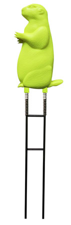 [029057480306] Birchwood Casey 48030 Ground Strike Prairie Chuck Pistol/Rifle Rubber/Metal Yellow Green Prairie Dog Illustration Impact Enhancement Motion