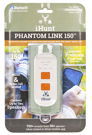 [751710507562] iHunt IHP150 Phantom Link 150 Bluetooth Speaker Optimized For Game Calling w/iHunt Mobile App, Waterproof, 750 Preloaded Calls