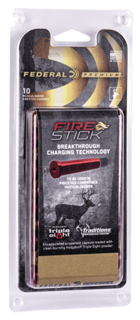 [604544661286] Federal PMZFS100T8 Premium Fire Stick 50Cal 100gr 10 Per Box/10 Case *For Traditions Nitro Only