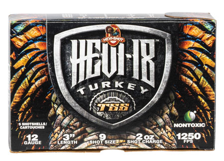 [816383003633] HEVI-Shot HS4009 HEVI-18 TSS Turkey 12Gauge 3" 2oz Tungsten 9Shot 5 Per Box/10 Case