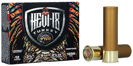 [816383003695] HEVI-Shot HS4509 HEVI-18 TSS Turkey 12Gauge 3.50" 2 1/4oz Tungsten 9Shot 5 Per Box/10 Case