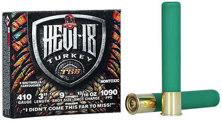 [816383003671] HEVI-Shot HS1009 HEVI-18 TSS Turkey 410Gauge 3" 13/16oz Tungsten 9Shot 5 Per Box/10 Case