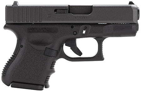 [764503395024] Glock PI3950201 G39 Gen3 Sub-Compact 45 GAP 6+1 3.43" Black Polygonal Rifled Barrel, Matte Black Serrated Slide, Black Polymer Frame, Black Textured Finger Grooved Polymer Grip, Right Hand