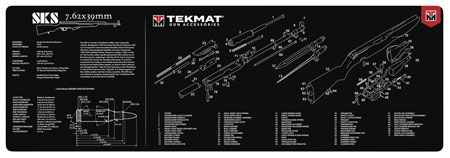 [612409971609] TekMat TEKR36SKS SKS Cleaning Mat Black/White Rubber 12"x36" SKS Parts Diagram