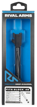 [788130028421] Rival Arms RA20G802A Precision V1 Match Grade 9mm Luger Compatible w/Glock 48, 4.17" Threaded Black PVD Stainless Steel